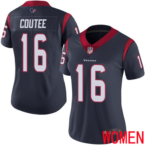 Houston Texans Limited Navy Blue Women Keke Coutee Home Jersey NFL Football #16 Vapor Untouchable->houston texans->NFL Jersey